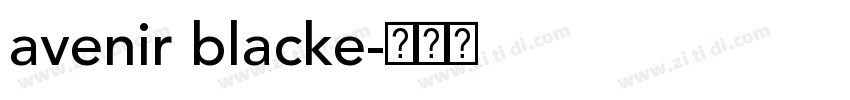 avenir blacke字体转换